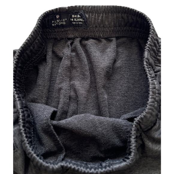 Public Rec Jogger Pants Big Boy 14 XL Gray Elastic Waist Zip Pockets Casual Walk - Picture 9 of 11